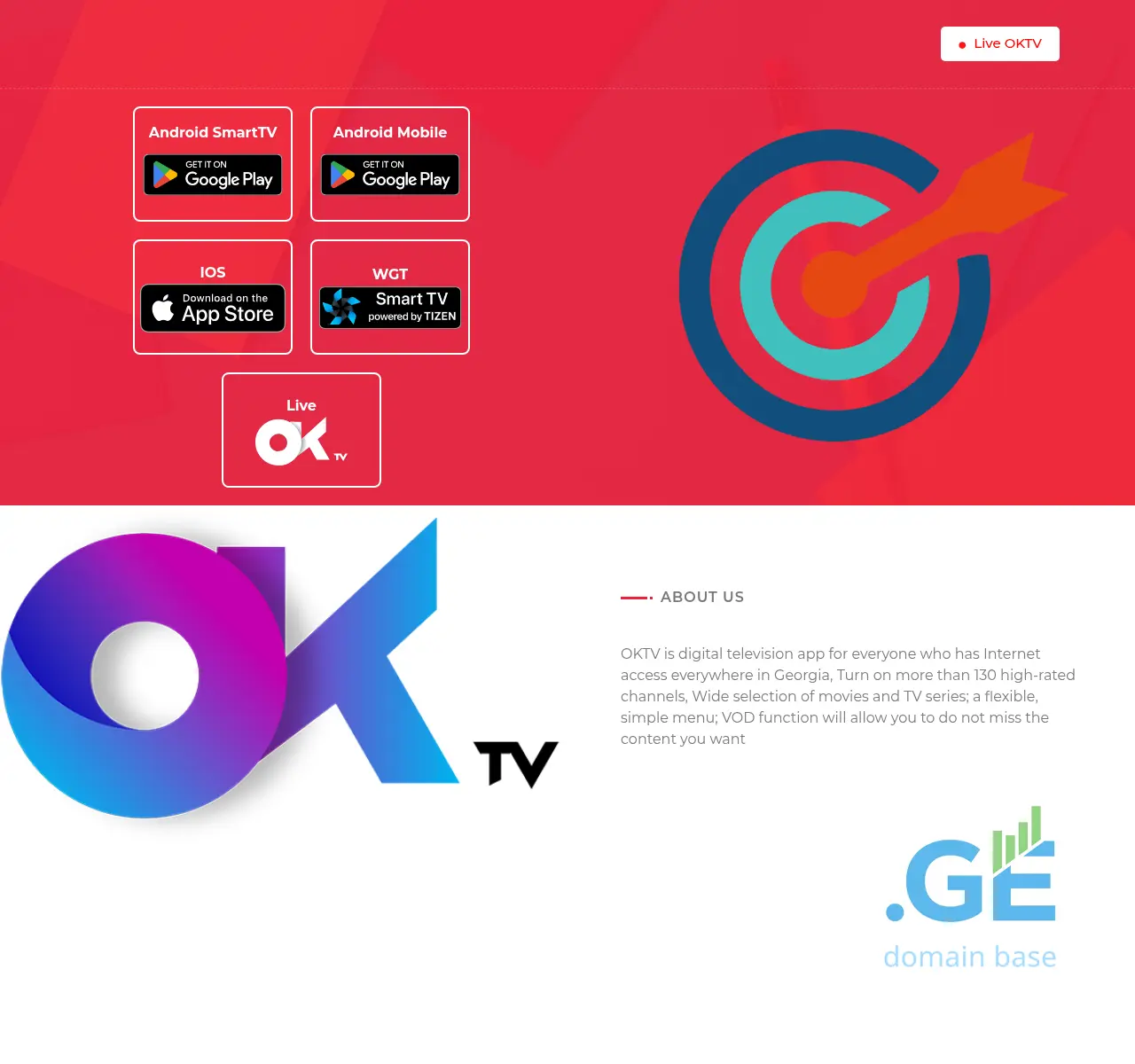 Screenshot of the site oktv.ge at 2025-11-10