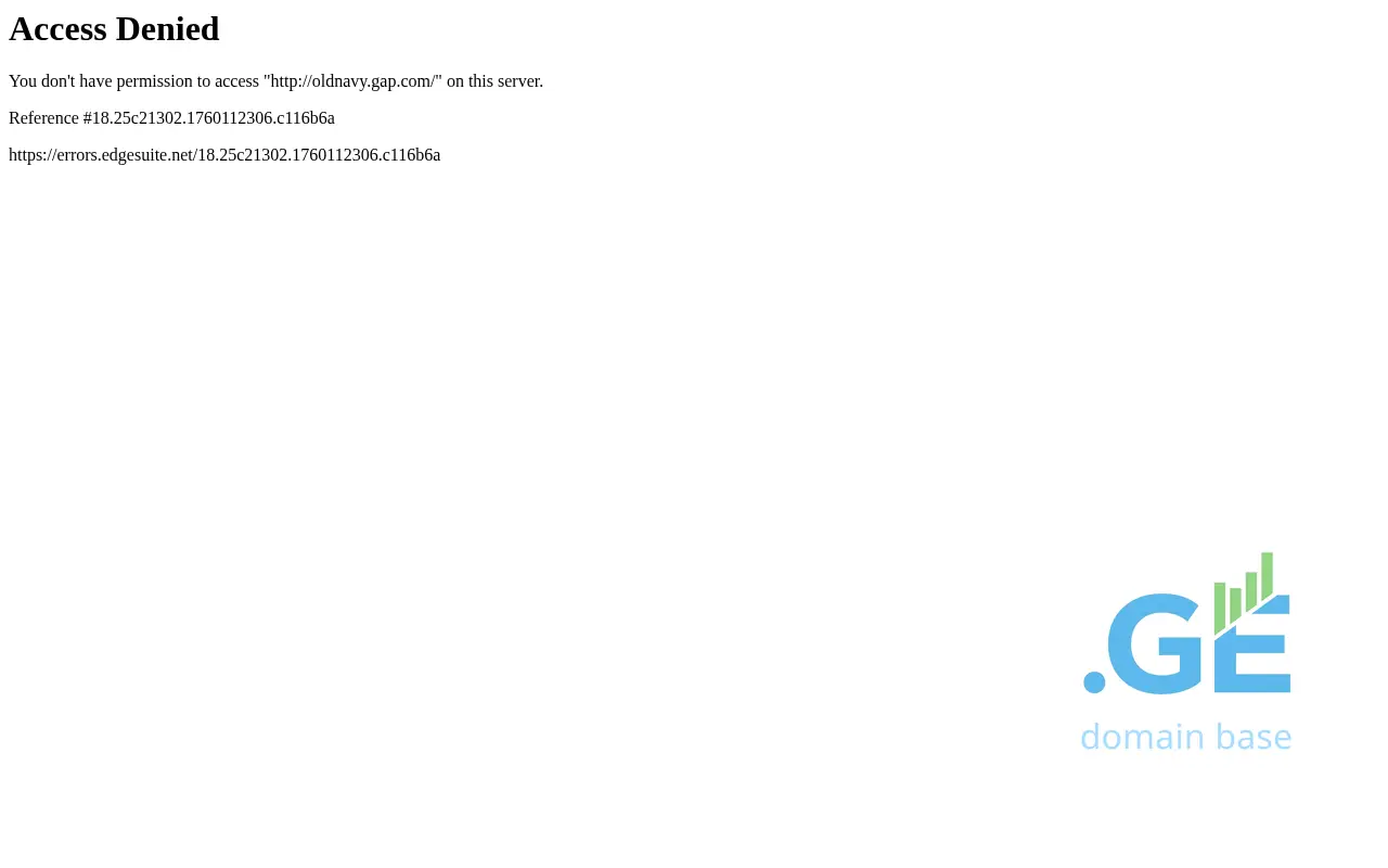 Screenshot of the site oldnavy.ge