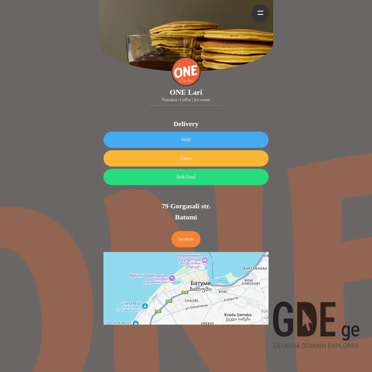 Screenshot of the site onelari.ge at 2025-12-12