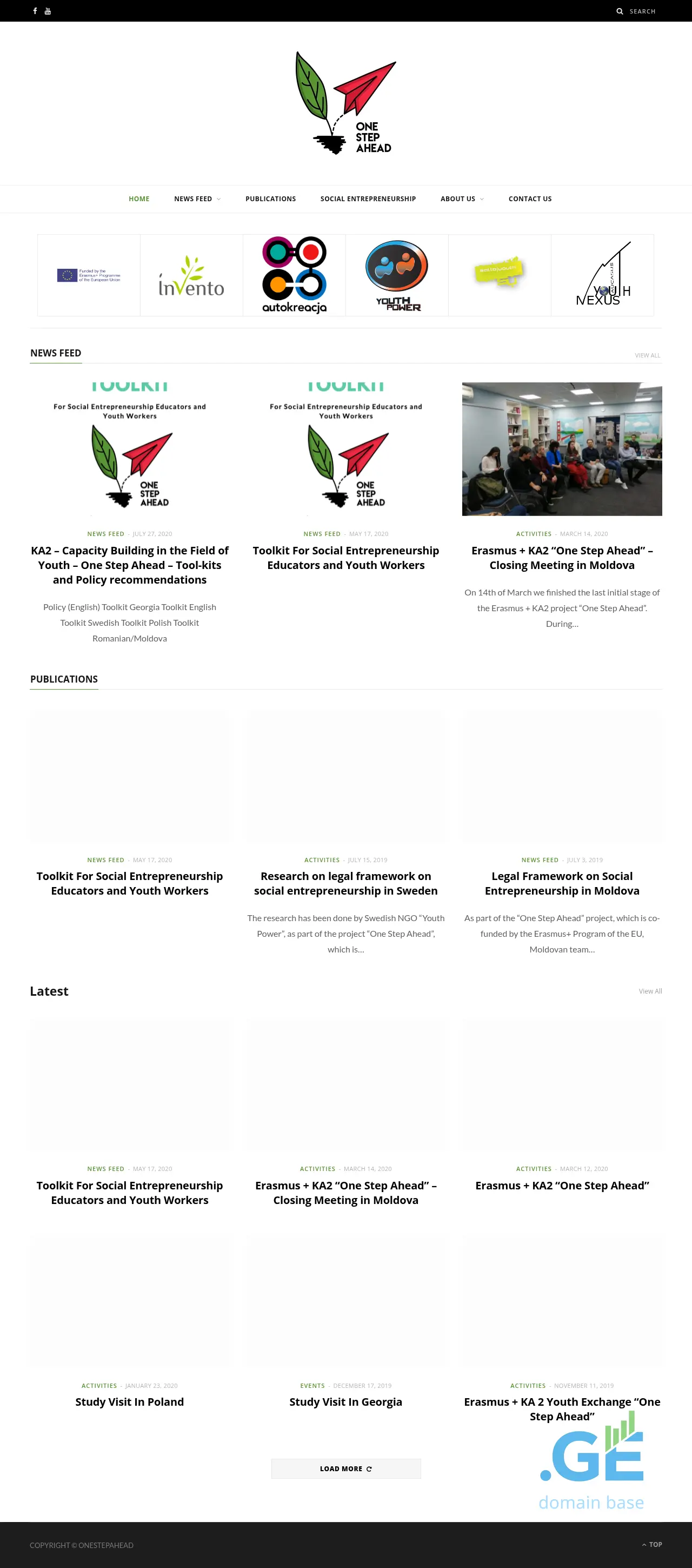 Screenshot of the site onestepahead.ge