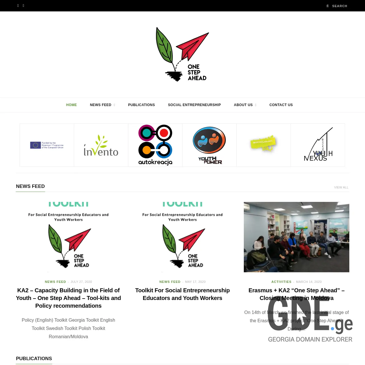 Screenshot of the site onestepahead.ge at 2025-12-11