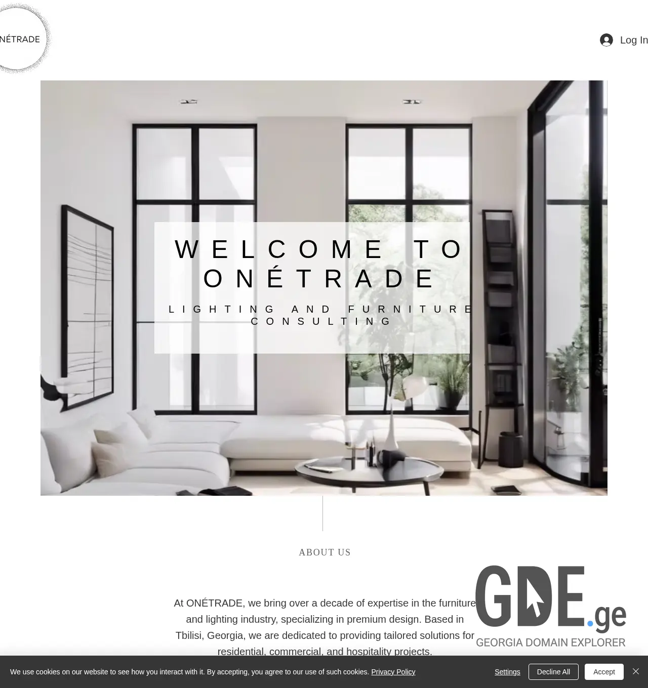 Screenshot of the site onetrade.ge at 2025-12-03