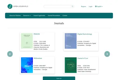 openjournals.ge-ის ეკრანის სურათი