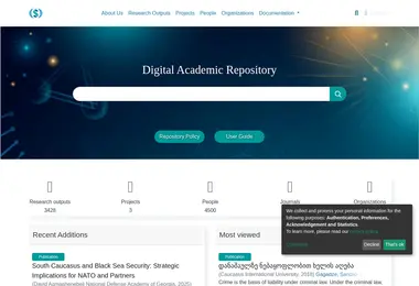 Скриншот openscience.ge