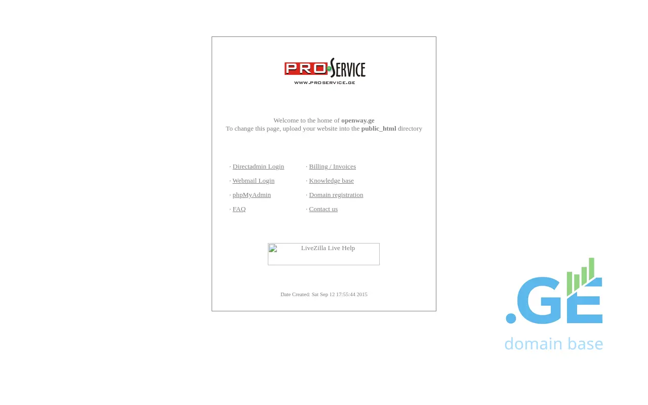Screenshot of the site openway.ge