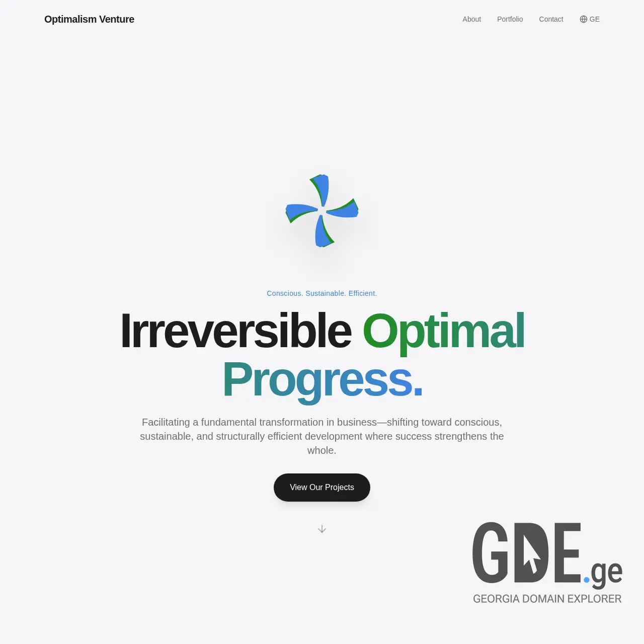 Screenshot of the site opventure.ge at 2025-12-12