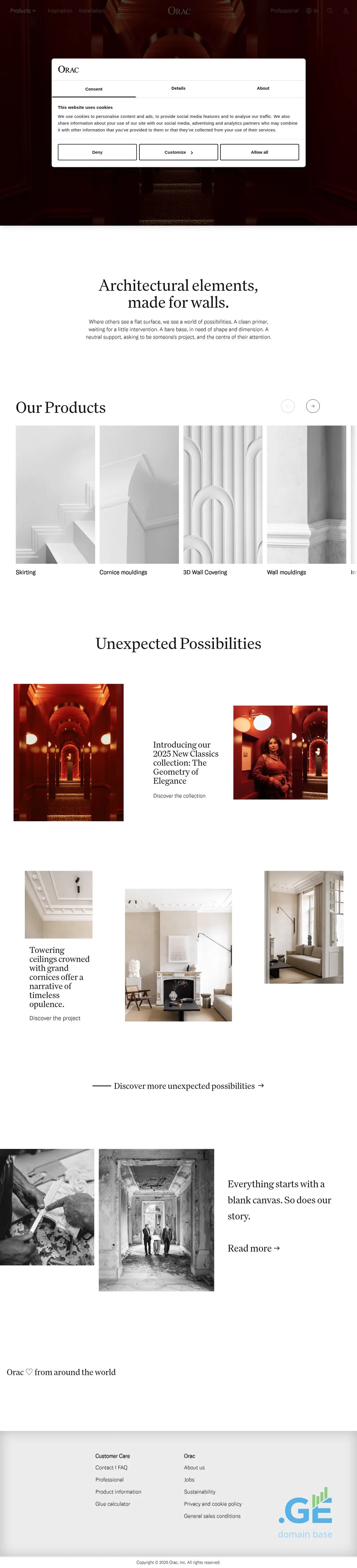 Screenshot of the site oracdecor.ge
