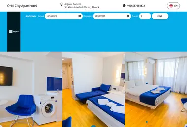 Screenshot of orbicityaparthotel.ge