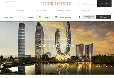 Скриншот orbihotels.ge