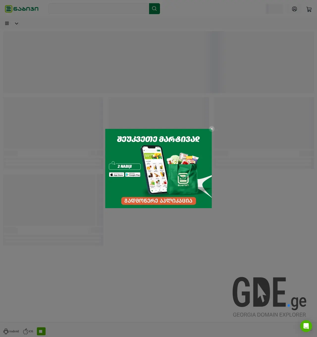 Screenshot of the site orinabiji.ge at 2025-12-01