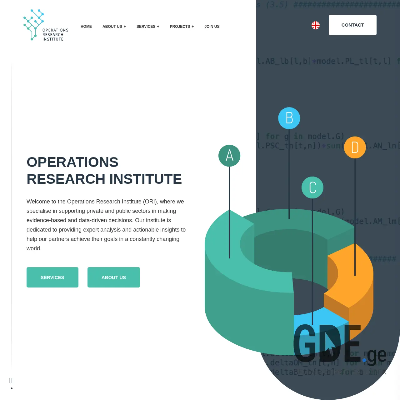 Screenshot of the site orinstitute.ge at 2025-12-11