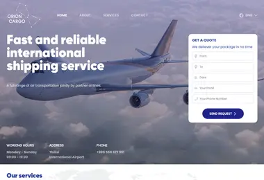Скриншот orioncargo.ge