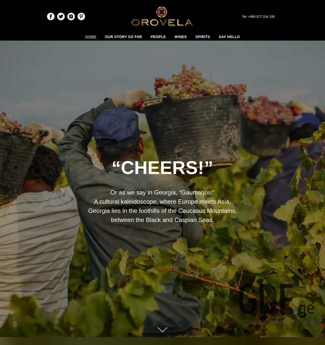 Screenshot of the site orovela.ge at 2025-12-03