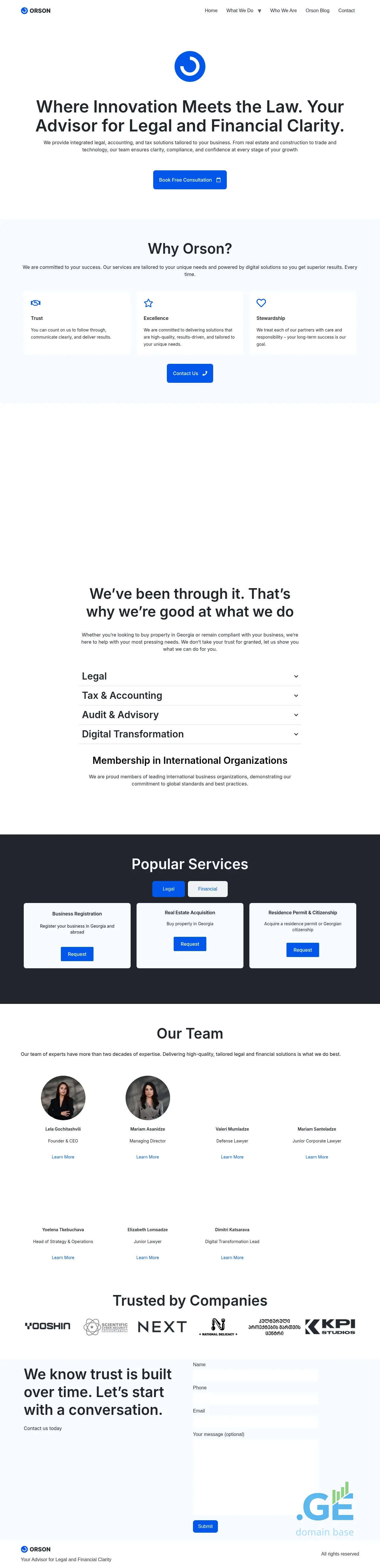 Screenshot of the site orson.ge