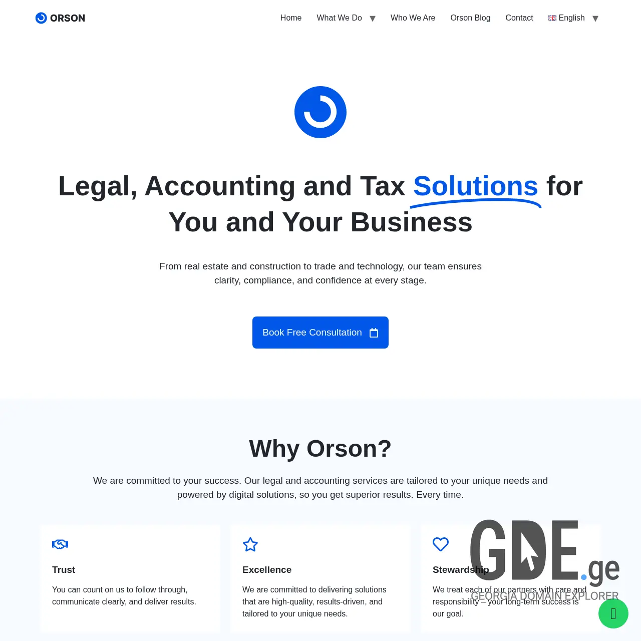 Screenshot of the site orson.ge at 2025-12-11