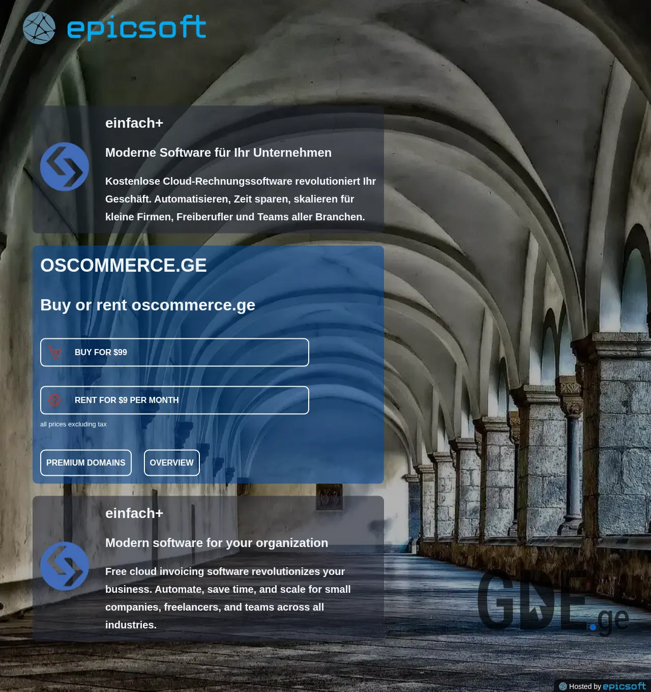 Screenshot of the site oscommerce.ge at 2025-11-30