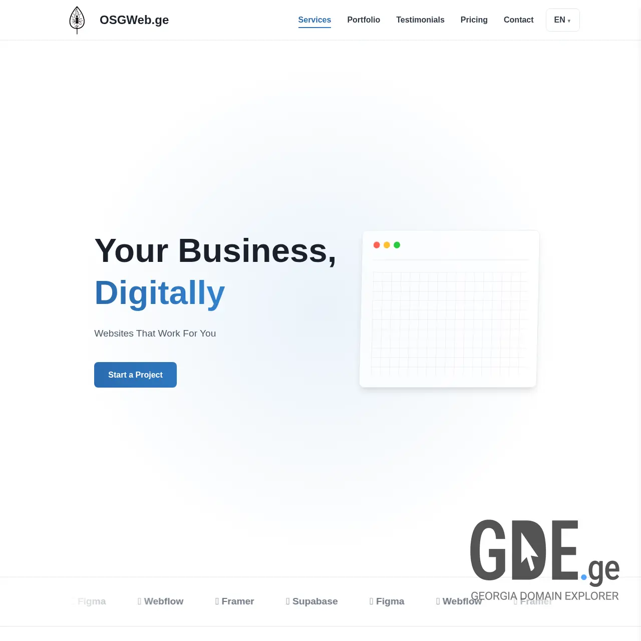 Screenshot of the site osgweb.ge at 2025-12-12