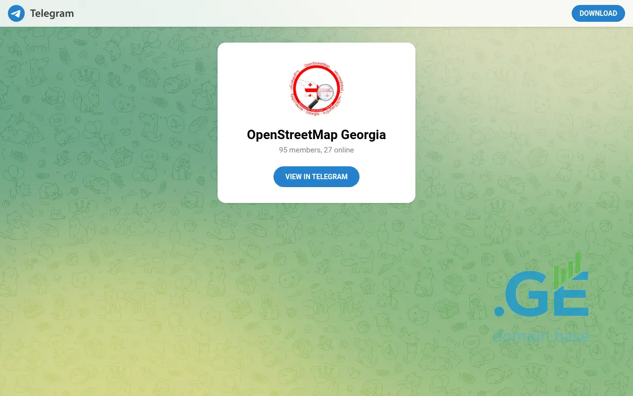Screenshot of the site osm.ge