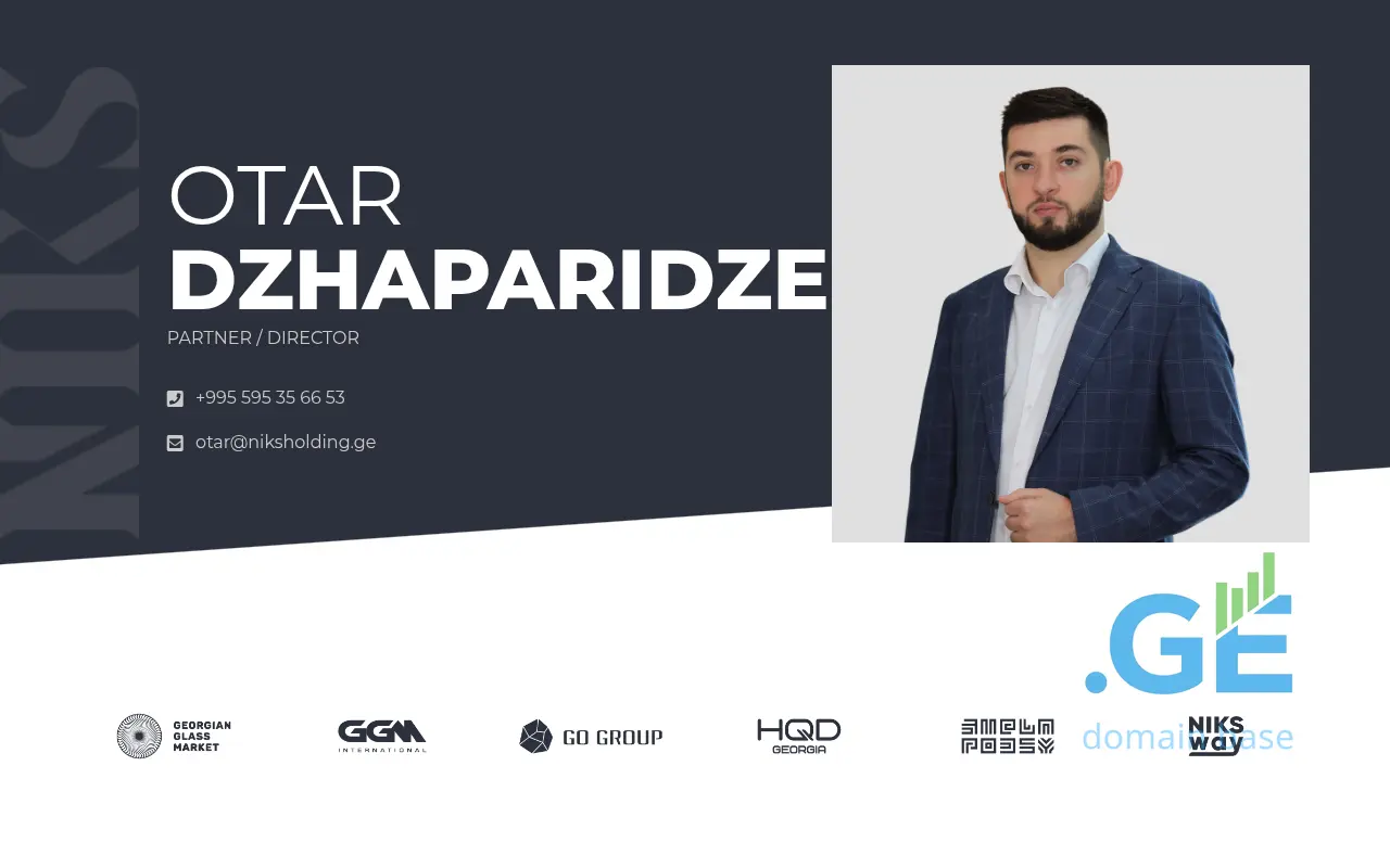 Screenshot of the site otarjaparidze.ge