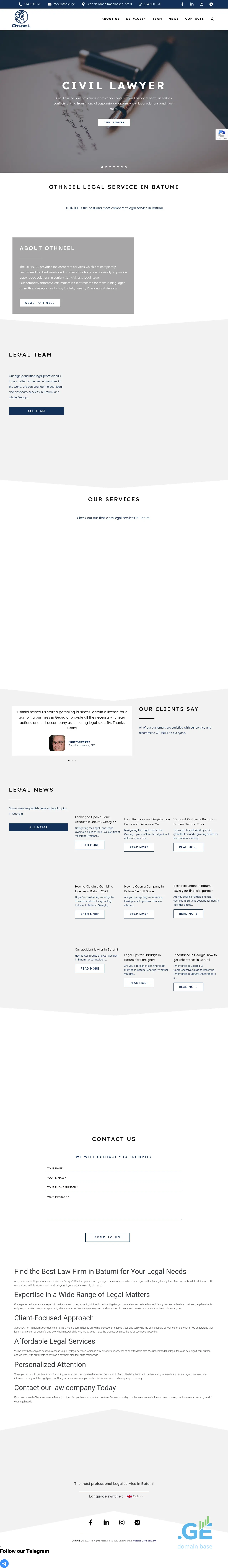 Screenshot of the site othniel.ge