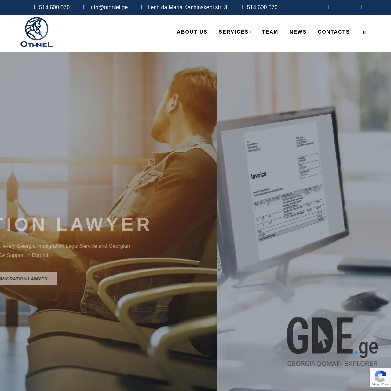 Screenshot of the site othniel.ge at 2025-12-12