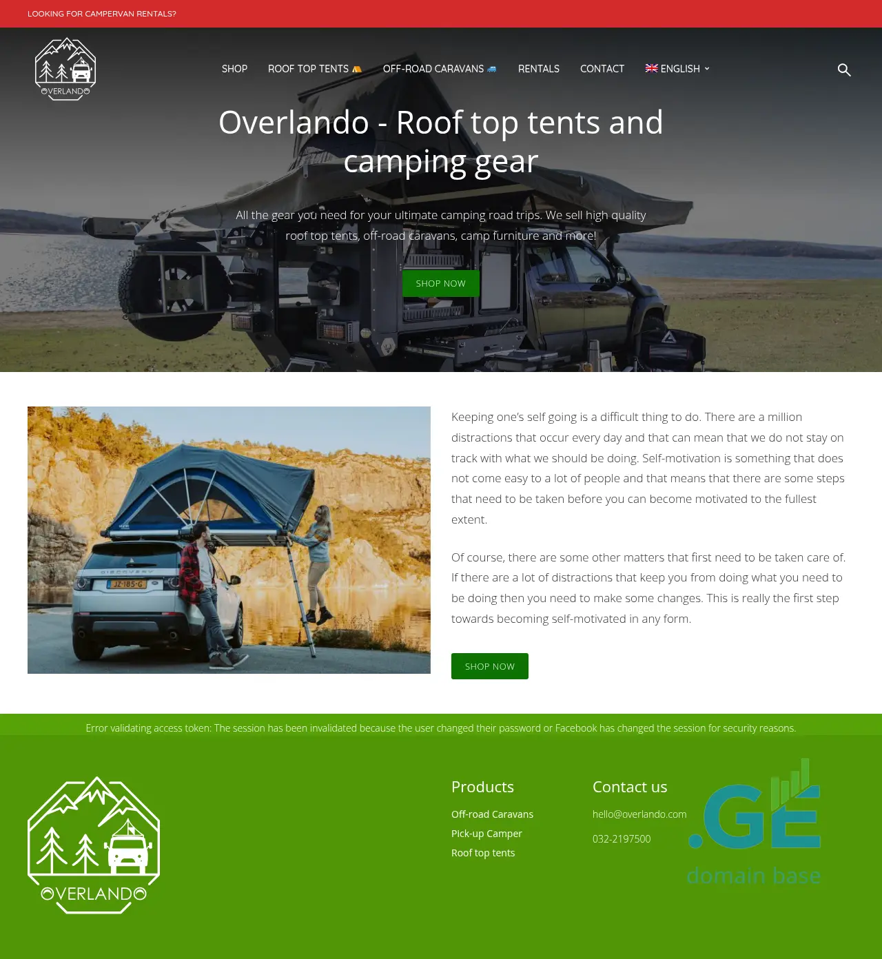 Screenshot of the site overlando.ge at 2025-10-10