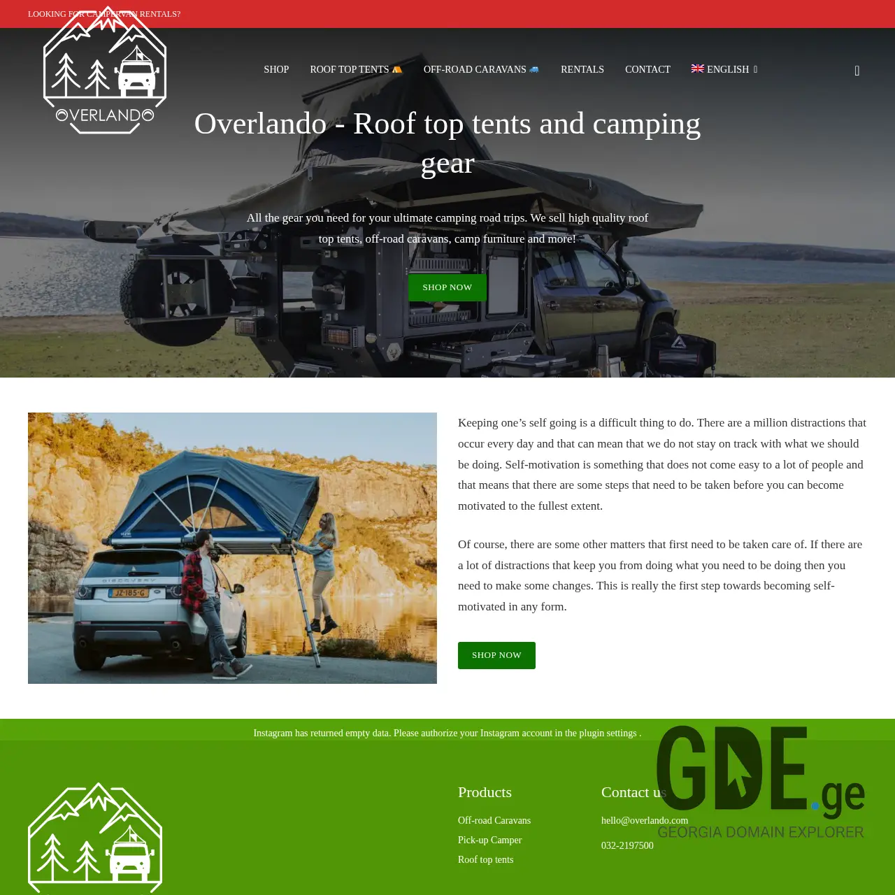 Screenshot of the site overlando.ge at 2025-12-12