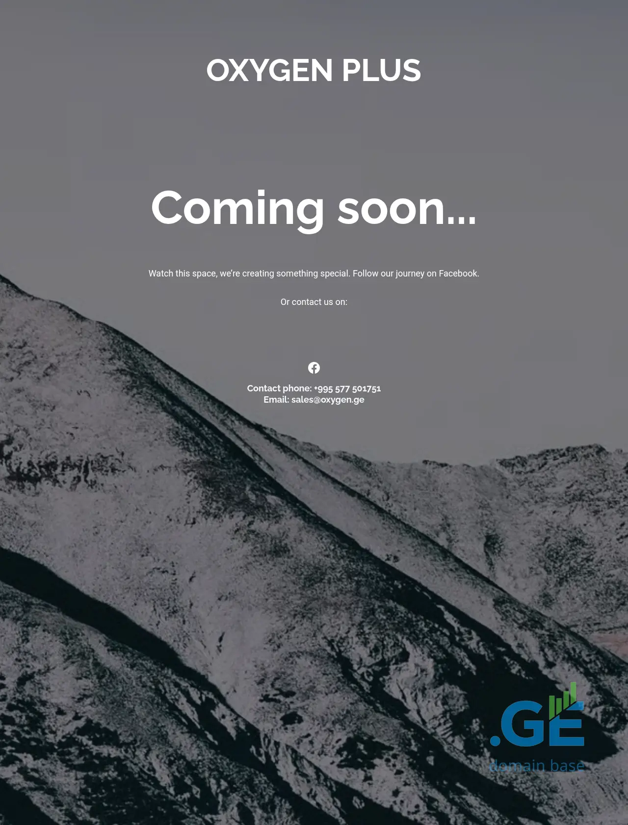 Screenshot of the site oxygen.ge