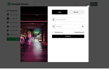Screenshot of ozurgetimarket.ge