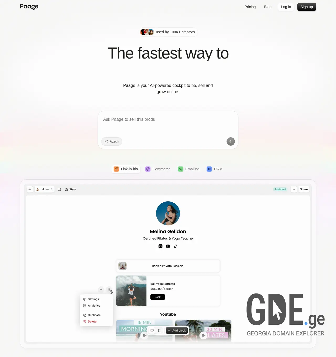 Screenshot of the site paa.ge at 2025-12-02