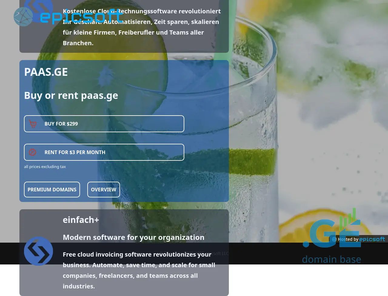 Screenshot of the site paas.ge