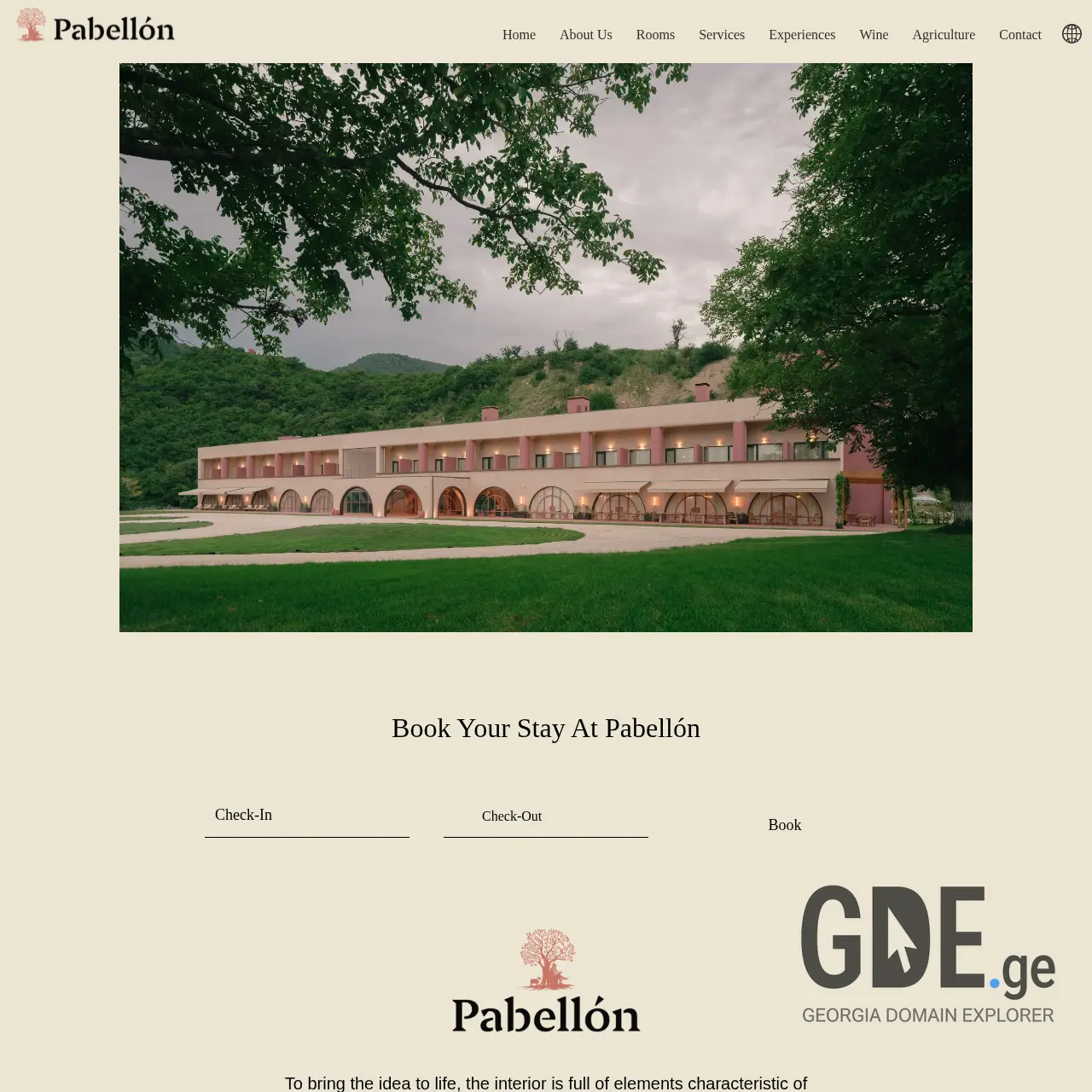 Screenshot of the site pabellon.ge at 2025-12-12