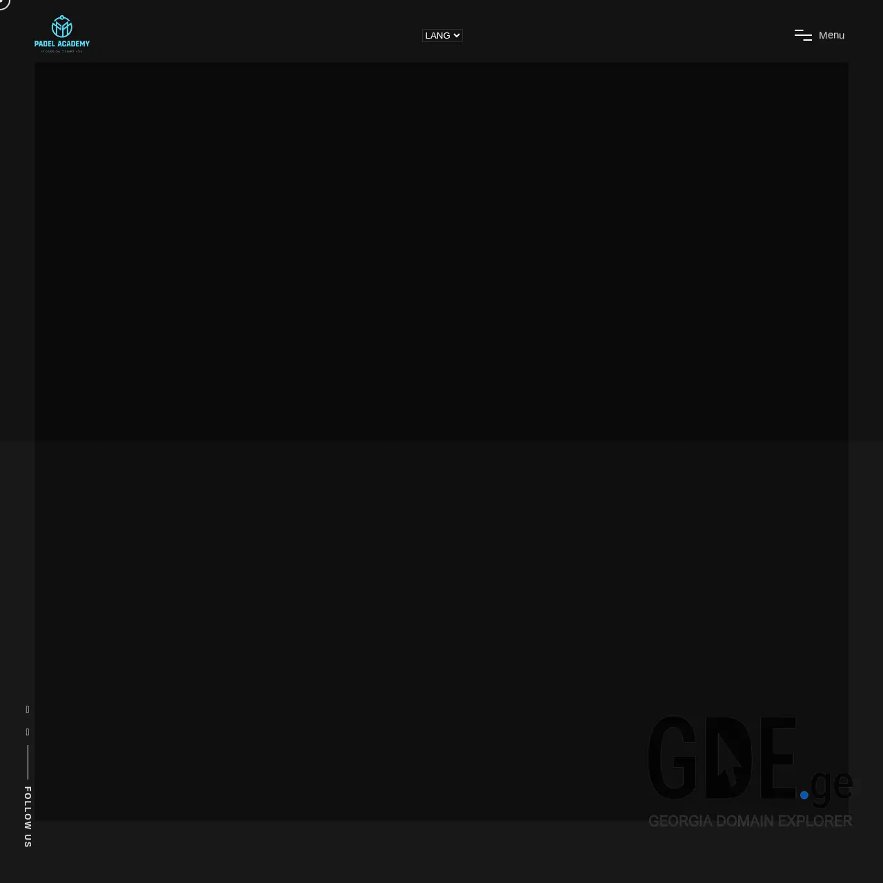 Screenshot of the site padelacademy.ge at 2025-12-11