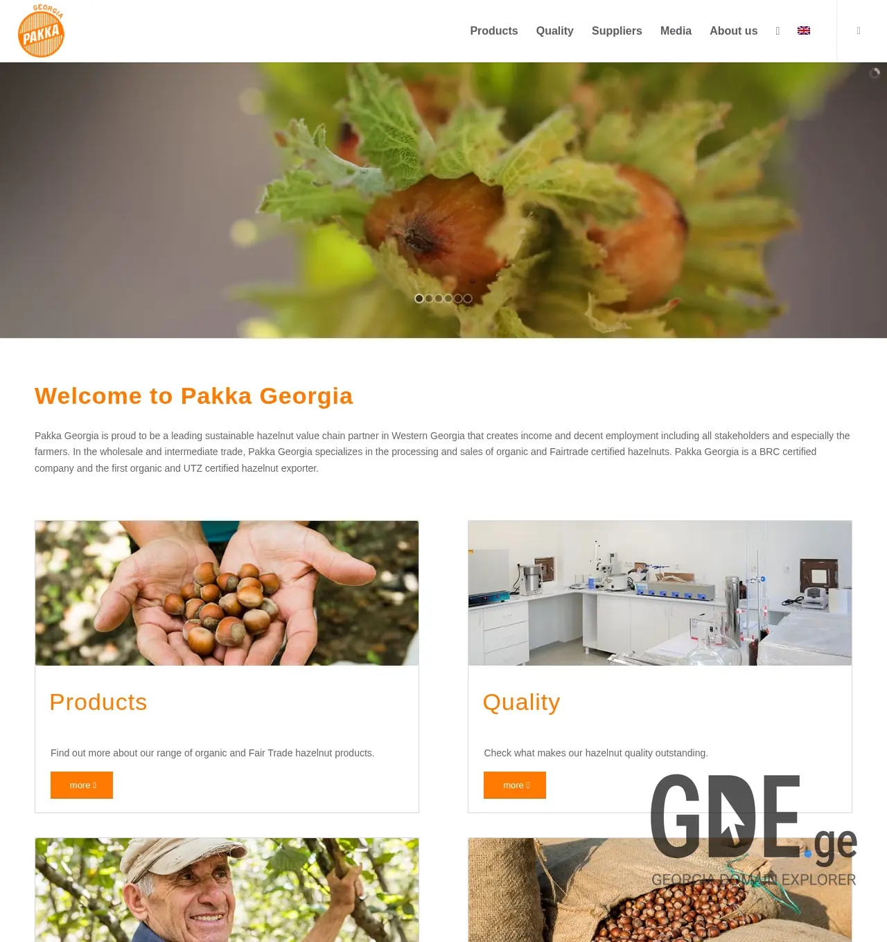 Screenshot of the site pakka.ge at 2025-12-03