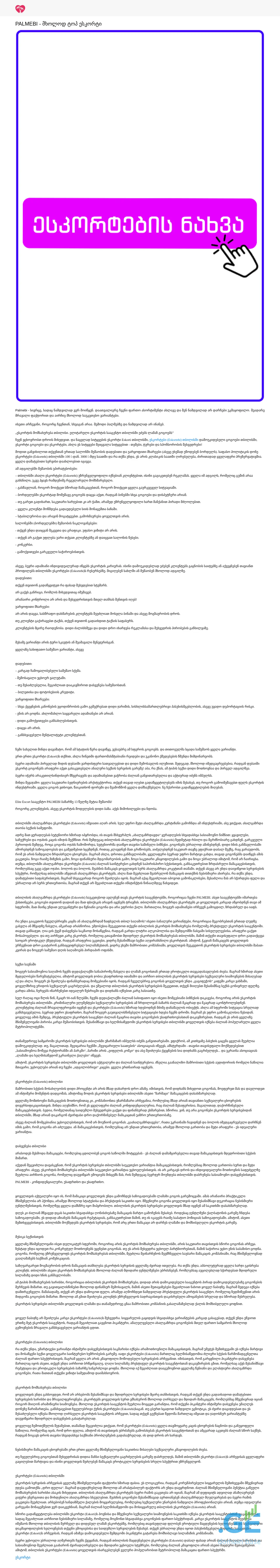 Screenshot of the site palmebi1.ge