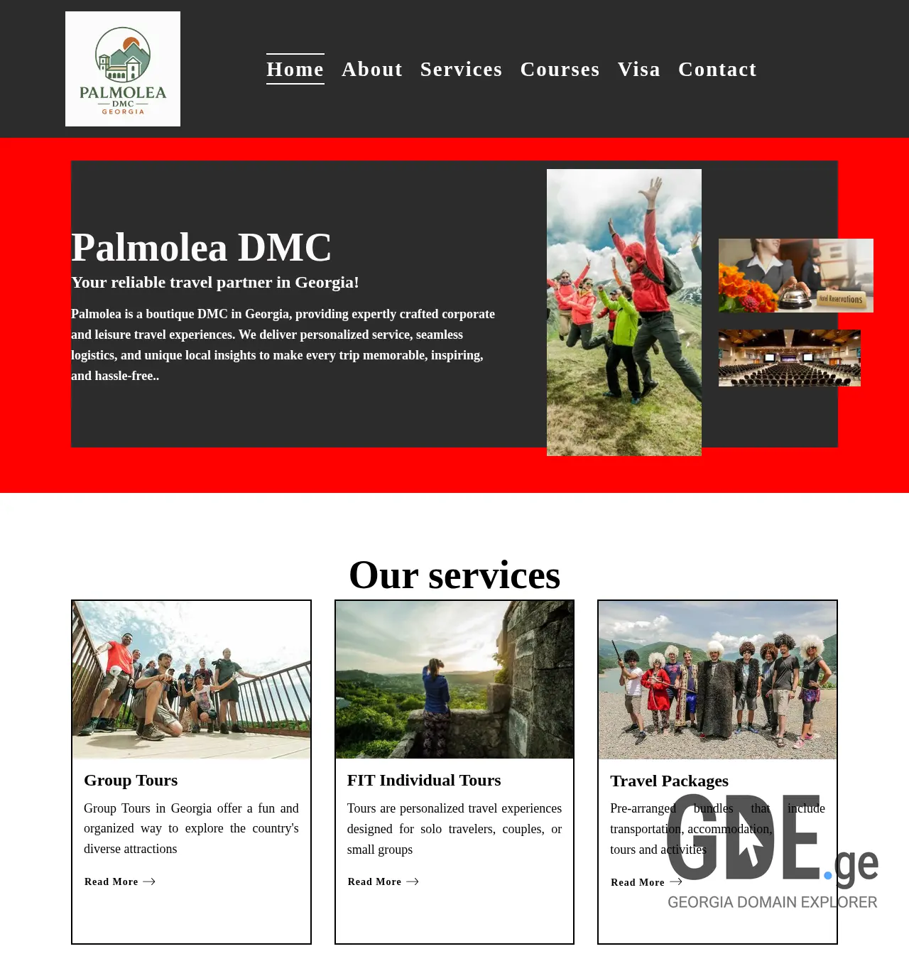Screenshot of the site palmolea.ge at 2025-12-03