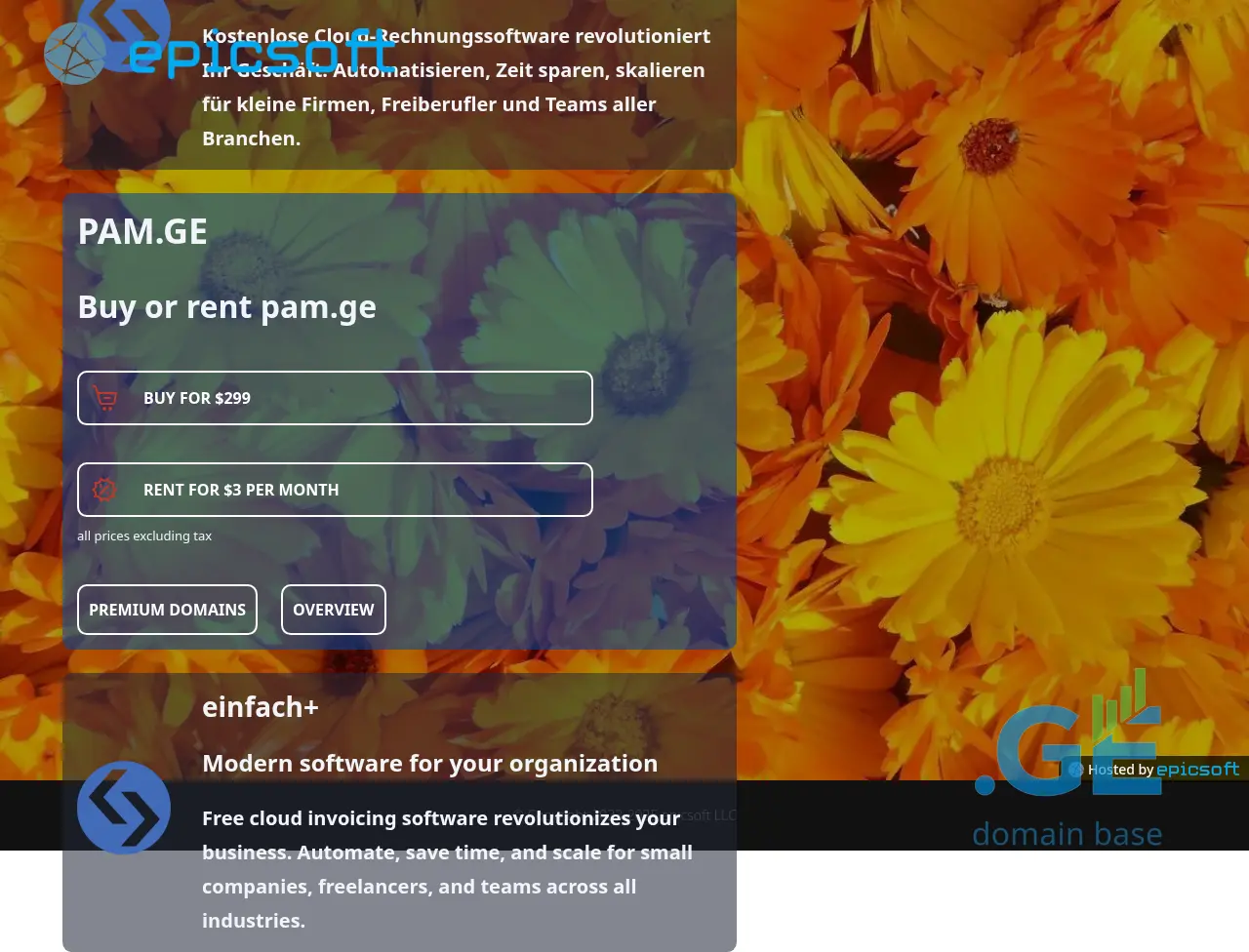 Screenshot of the site pam.ge