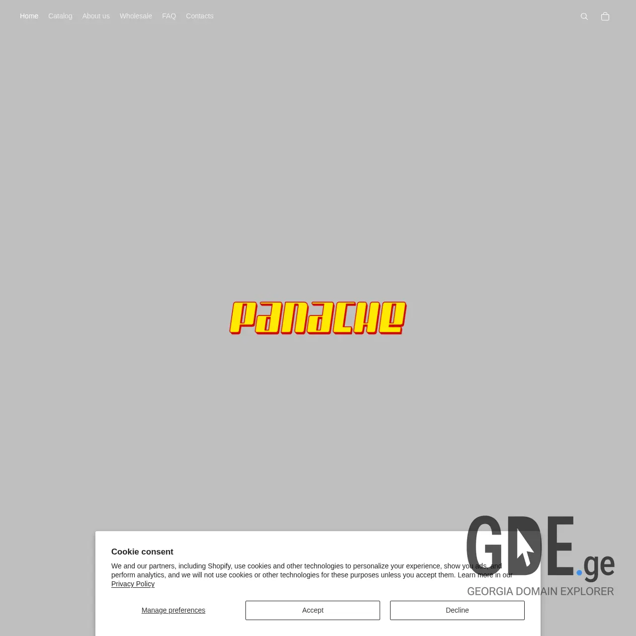 Screenshot of the site panache.ge at 2025-12-15