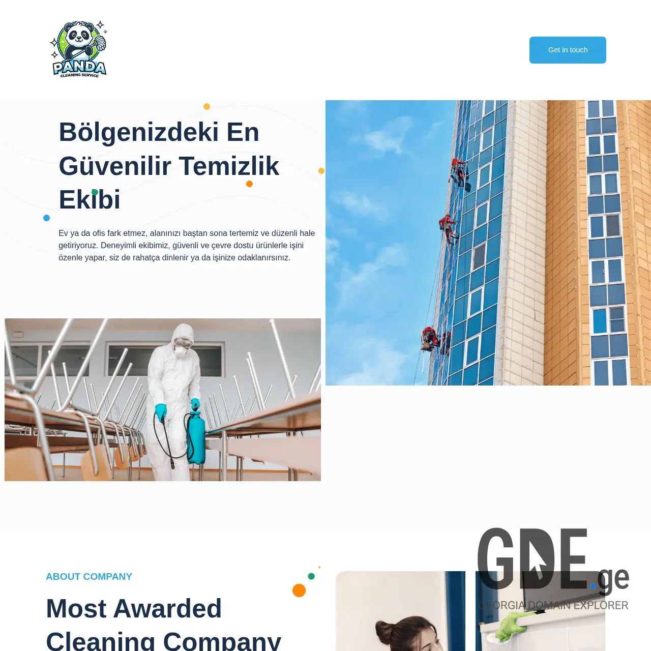 Screenshot of the site pandacleaning.ge at 2025-12-09