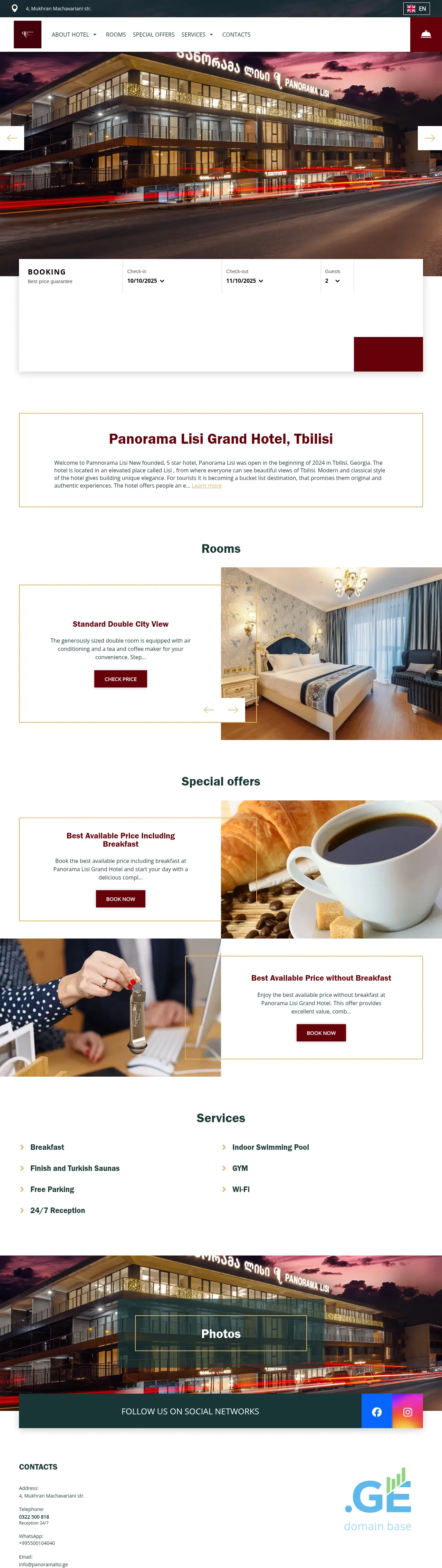 Screenshot of the site panoramalisi.ge