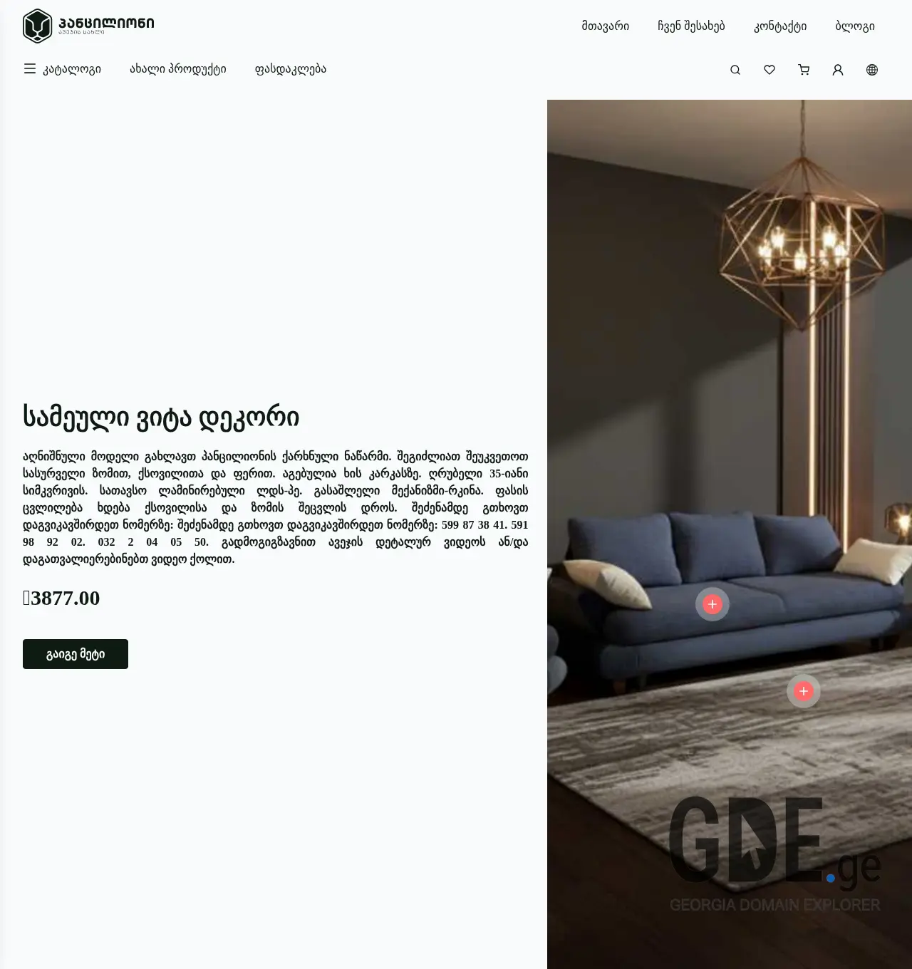 Screenshot of the site pantsilion.ge at 2025-12-01
