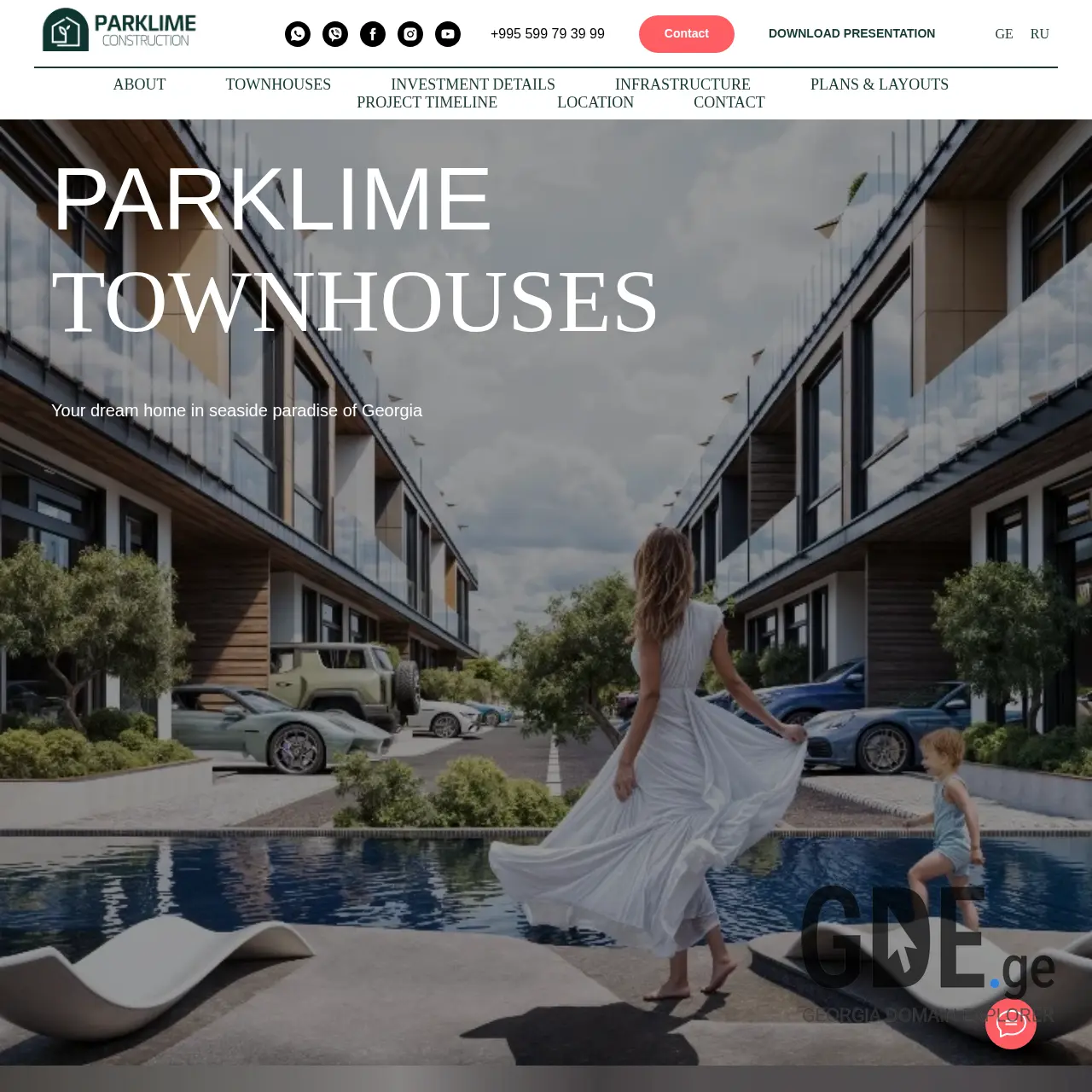 Screenshot of the site parklime.ge at 2025-12-12