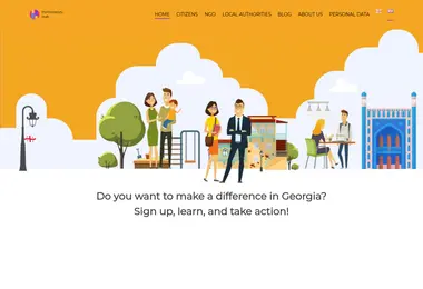 participatoryhub.ge-ის ეკრანის სურათი