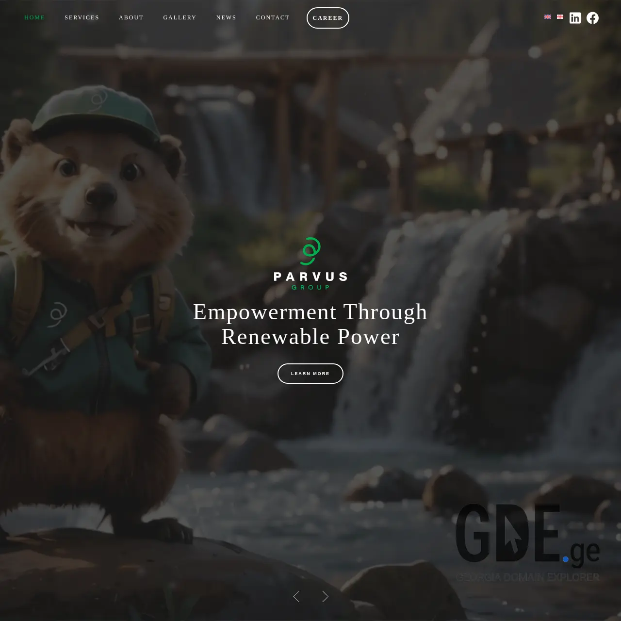 Screenshot of the site parvus.ge at 2025-12-11