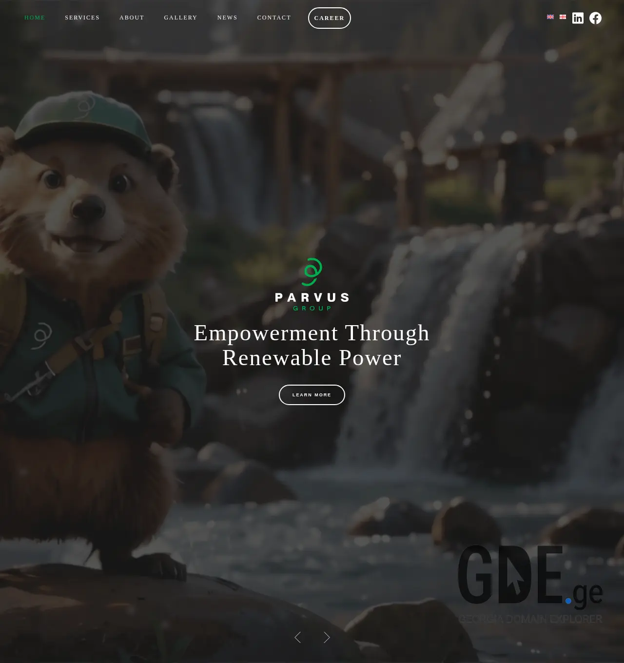 Screenshot of the site parvusgroup.ge at 2025-12-03