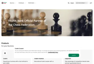 Screenshot of pashabank.ge