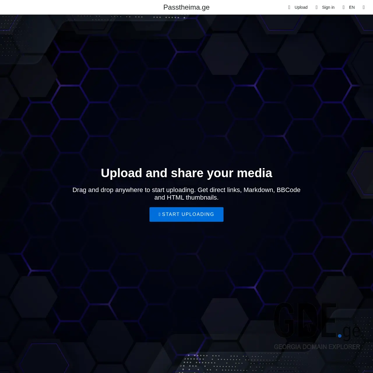 Screenshot of the site passtheima.ge at 2025-12-12