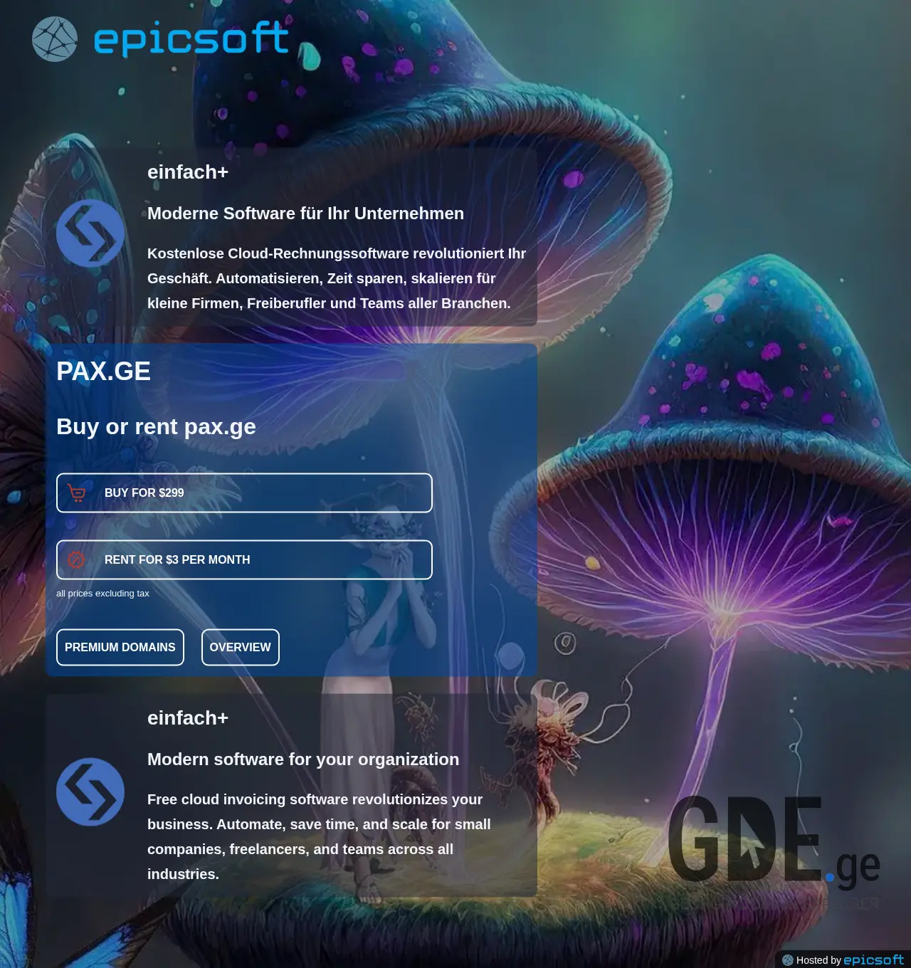 Screenshot of the site pax.ge at 2025-12-03