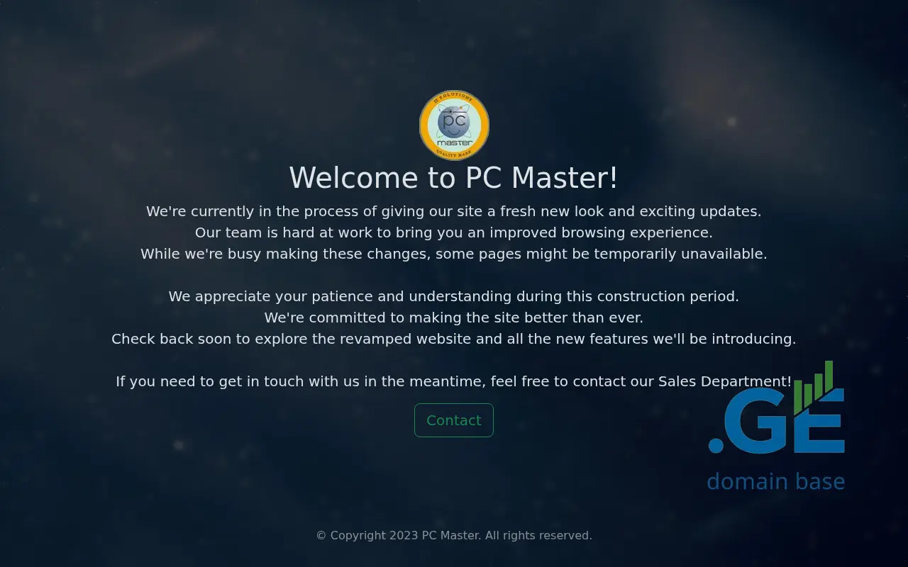 Screenshot of the site pcmaster.ge