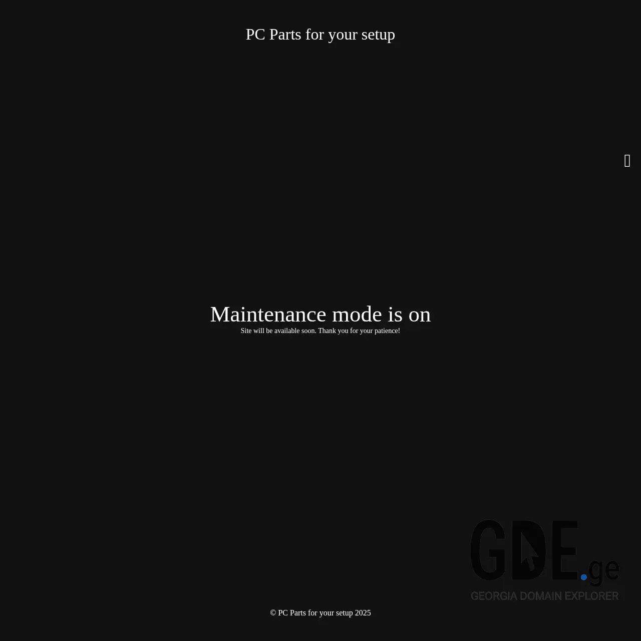 Screenshot of the site pcpart.ge at 2025-12-12